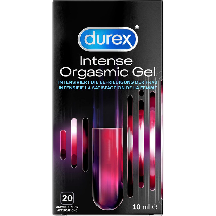 Захоплюючий еротичний набір Durex з презервативами Performa 40 шт. , Intense Orgasmic Gel 10мл та аксесуарами для пар