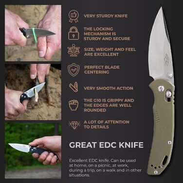 Складаний ніж зі сталі 440С клинок 77 мм G10 нековзна рукоятка з кліпсою Кемпінг Полювання Риболовля Кишеньковий ніж Кишеньковий н
