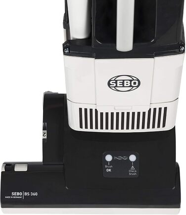 Пилосос з щіткою Sebo BS 360, пластик, сірий, 126.00 x 36.00 x 26.50 см