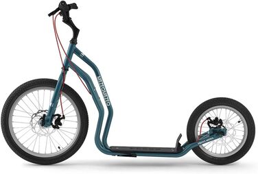 Самокат Yedoo Mezeq - до 150 кг, з пневматичними шинами 20/16 - самокат для дорослих, позашляховий самокат з підставкою і регульов