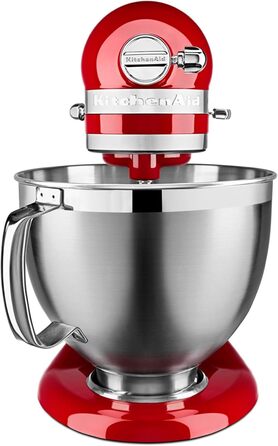 Кухонна машина KitchenAid Artisan з відкидним змішувачем міксер для тіста з 2 чашами та 3 аксесуарами з нержавіючої сталі, 4.8 л, колір Empire Red