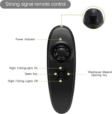Човен для наживки YLLLLY, батареї ємністю 12000 мАг з човном для приманки великої ємності, дистанційне керування 500 м, завантажувальний бункер вагою 1,5 кг, стійкий до вітру та хвиль, із сумкою. Введіть антени, пропелери та інше