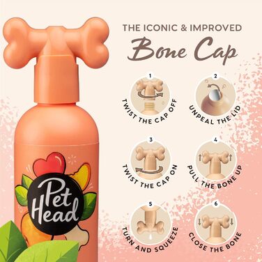 Шампунь та кондиціонер Pet Head Quick Fix для собак Аромат персика Доглядає за шерстю вашого собаки та заспокоює її pH-нейтральний Веганський продукт та продукт без жорстокості Ніжна формула для цуценят 300 мл