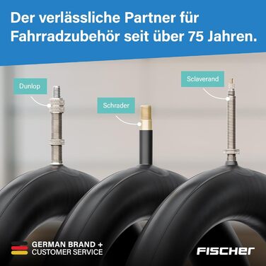 Камери для велосипеда Fischer 28 дюймів для ETRTO 35/50-622 Автоніпель Якісні велосипедні камери для міських та туристичних велосипедів Міцні, еластичні та довговічні 28 камери 35/50-622 (набір з 2 шт.)