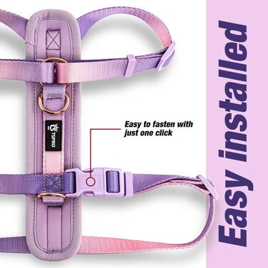 Шлейка для собак Tspro для маленьких порід, анти-тягнуча, легка, регульована, градієнтна (жовто-зелена, розмір 1). Розмір 1 (шия 30,547,5 см, груди 32,356 см). Градієнт жовто-зеленого кольору.