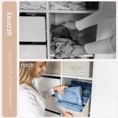 Організатор для штанів XXL - Міцна коробка для зберігання з великими відділеннями - Складана система організації гардеробу - Організатор для шафи