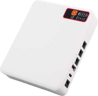 ДБЖ (UPS) міні для роутера/модему, 15600 мАг, USB-C, для бізнесу та геймерів, зелений пластик, 5x4x1.2 см (EU-штекер)