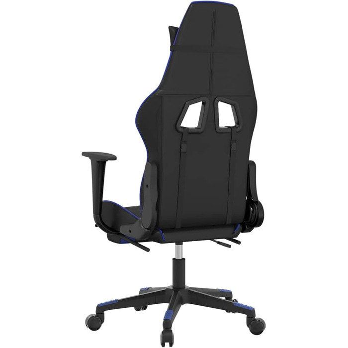 Ігрове крісло з підставкою для ніг, крісло для ПК, ігрове крісло, крісло для геймерів, крісла для ігор, крісла для кабінету, крісло для PlayStation, комп&39ютерне крісло, чорно-синя штучна шкіра