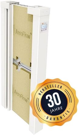 Електричний обігрівач AeroFlow MINI 650 з вогнетривким осердям, контролер FlexiSmart з дисплеєм, додатковий електричний обігрівач, заміна нічного акумуляційного обігрівача, електричний радіаторний обігрівач