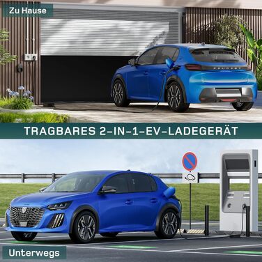 Зарядний кабель електромобіля тип 2 Schuko - 3.68кВт 1-фазний, 6м, 6-16А тип 2 до Schuko з керованим цифровим дисплеєм - Зарядний