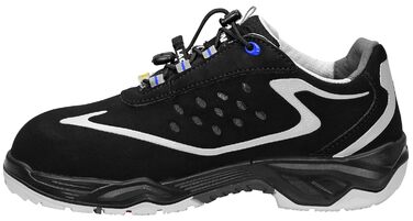 Захисне взуття ELTEN Rusher Low ESD S1, жіноче та чоловіче, текстильне, сталевий піднос, легке, спортивне, розмір 41, чорне, EU 41