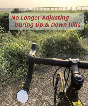 Дзеркало Hafny для керма шосейного велосипеда, опукле дзеркало з блакитного скла, HF-M956-FR06 (срібне скло)