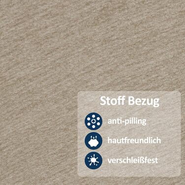 Крісло M MCombo Relax з підніжкою, крісло для телевізора з поворотом на 360 та функцією відкидання, крісло для телевізора вантажопідйомністю до 120 кг, сучасне крісло для вітальні, 9019 (тканина, бежевий) Бежева тканина