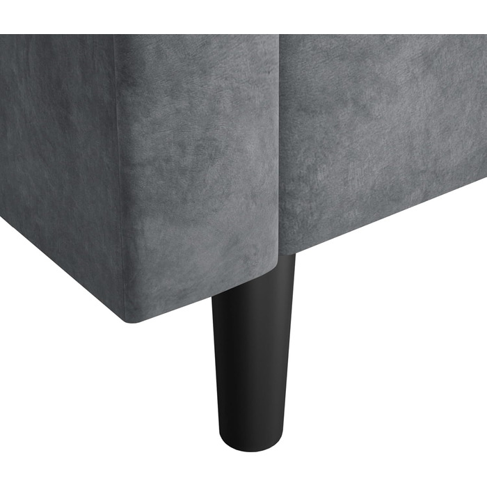 Місний диван Yaheetech з функцією сну, розкладний диван 159 см з оксамитової тканини, невеликий розкладний диван, спальна зона 140,5 94 см, для вітальні/спальні, темно-сірий, 2-