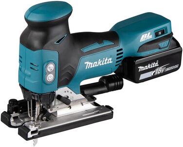 Акумуляторний лобзик Makita DJV181RTJ 18В / 5,0 Ач, 2 акумулятора зарядний пристрій у корпусі MAKPAC Moyen Black / Бензин