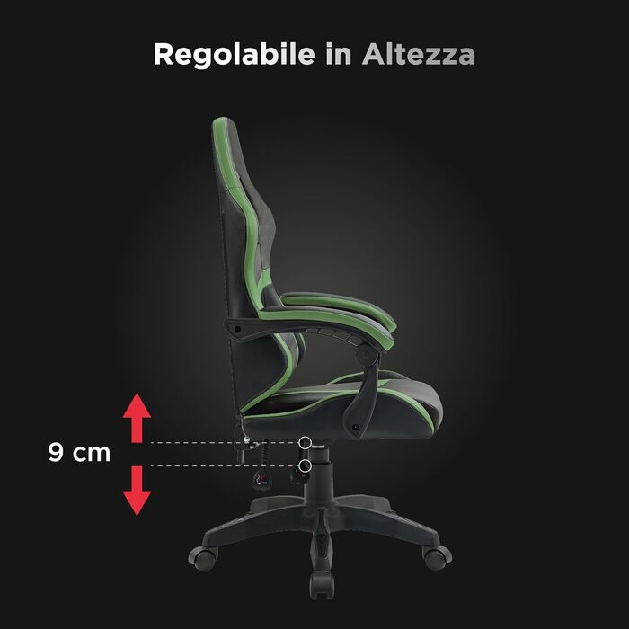 Ергономічне ігрове крісло Nuwo Odin, крісло для ПК, ігрове крісло, офісне крісло, м&39які підлокітники, регульована спинка та висота, поперекова підтримка та підголівник, 120 кг, військово-зелений, військово-зелена серія Odin