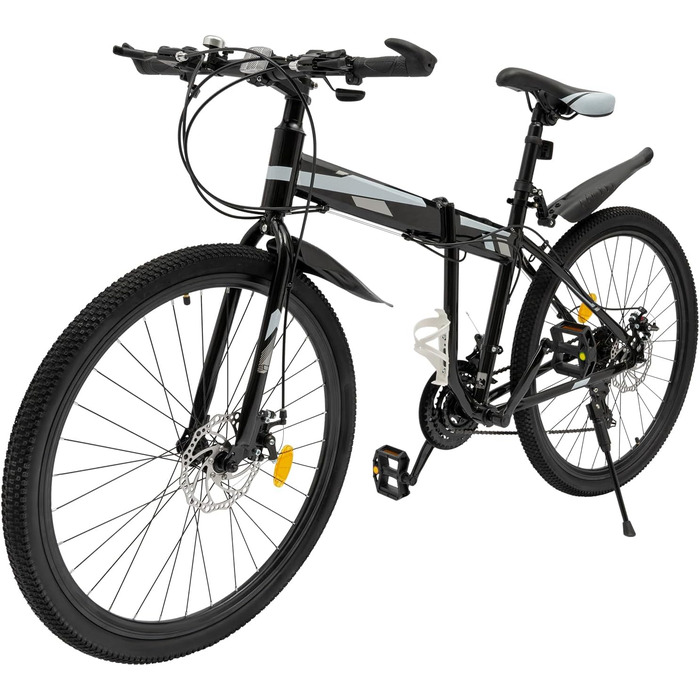 Дюймовий гірський велосипед, 21-швидкісний дорослий велосипед, регульована висота 92-97 см, вантажопідйомність 150 кг, складаний