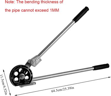Трубогиб, точний інструмент для згинання труб, зовнішній діаметр 5/8 (16 мм), 180 Ручний трубогиб, багатофункціональний трубогиб для мідних труб, для латунних/алюмінієвих труб