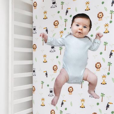 Комплект постільної білизни для дитячого ліжечка з тваринами Сафарі для хлопчиків і дівчаток, комплект постільної білизни для дитя