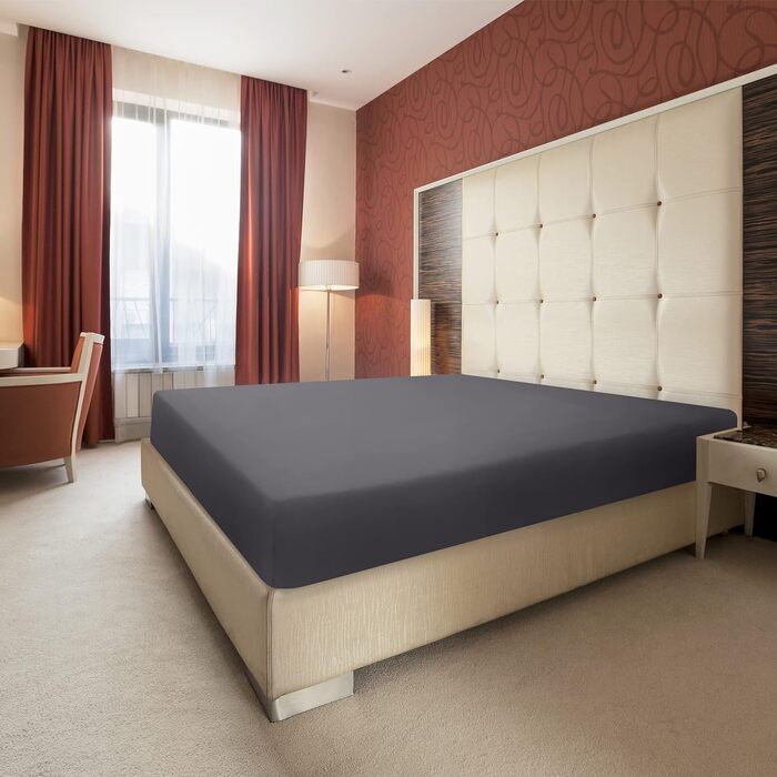 Постільна білизна Utopia - Простирадло 180x200см - Сірий - Простирадло з матового поліестеру з мікрофібри - Сумка глибини 35 см 18