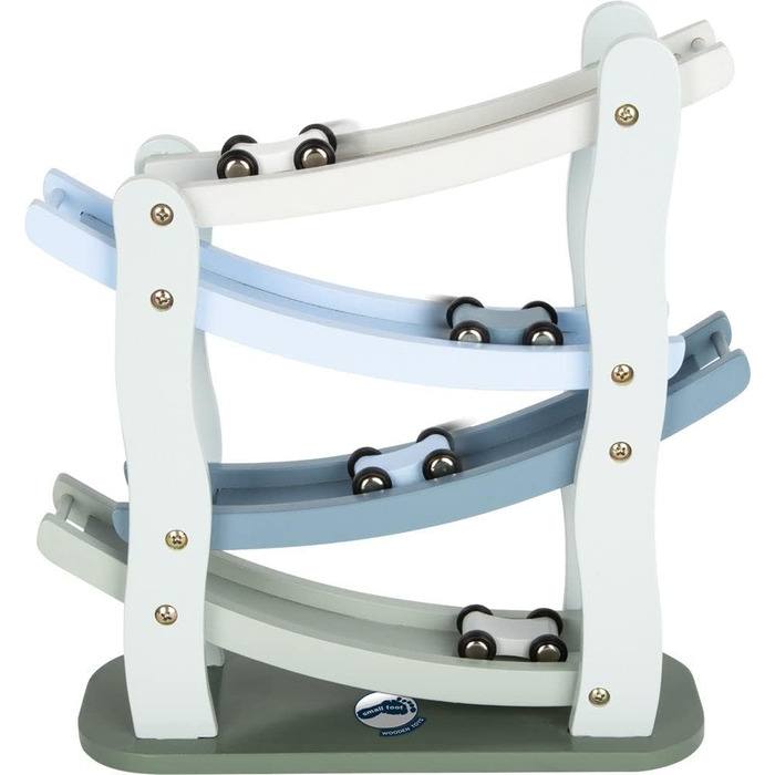 Невелика пішохідна гоночна траса в каскадному стилі з дерева, з чотирма дерев&39яними автомобілями, для дітей від 3 років, 11651,