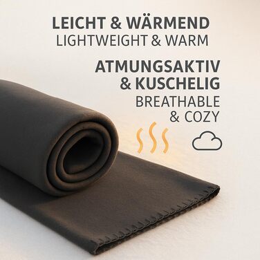 Флісові ковдри Betz, 3 шт., 130x170 см, 180 г/м Мякий плед Пухнастий плед для дивана як покривало Легкий, теплий та простий у догляді Антрацит