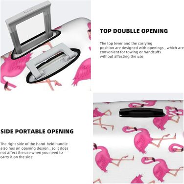 Валіза дорожня пиленепроникна Flamingo XL, рожево-біла