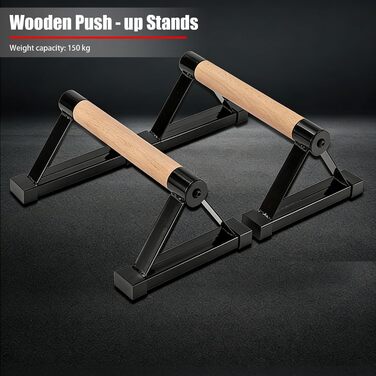 Паралельні тренажери для калістеніки, з міцною сталевою рамою та нековзною конструкцією інверсійної перекладини, підходять для фітнес-вправ без обладнання та вправ на підлозі в домашньому спортзалі, вантажопідйомність до 150 кг, чорні