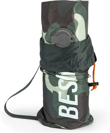 Надувний килимок для сну з подушкою, надлегкий кемпінговий надувний матрац, сумка для перенесення, невеликий розмір для кемпінгу на свіжому повітрі, подорожей у наметі, походів, килимок для сну, трекінговий матрац (камуфляжний, 190 x 56 x 5,5 см) 190 x 56