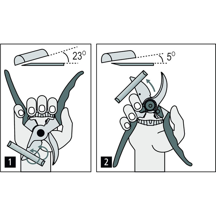 Садові ножиці FELCO 17 Bypass для лівшів з ручкою, що обертається, ергономічні для середньої руки, сталеве лезо 42 мм, довжина різання до 20 мм, компактні, зроблені у Швейцарії FELCO 17 Medium Hand (M)