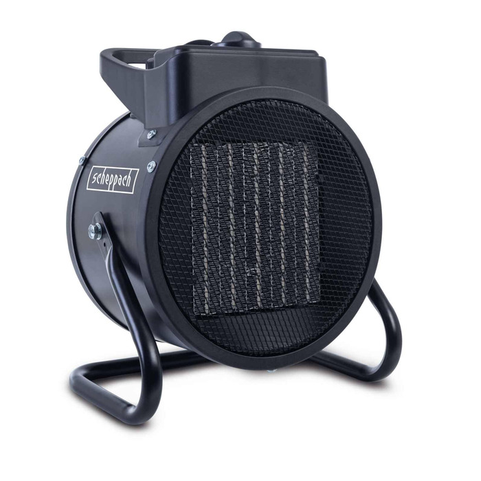 Електричний обігрівач Scheppach EH3000 3000 Вт 2000 Вт Плавне регулювання Потік повітря 320 м/год 585 C Керамічний вентилятор-обігрівач До 60 кубічних метрів 3 рівні нагріву Захист від перегріву та ручка для перенесення