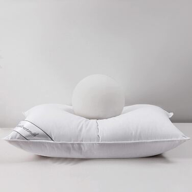 Гусяче пухове пір&39я, колекція для готелів, подушка для сну, чохол зі 100 бавовни, середньої жорсткості, м&39яка підтримка, стандартний розмір (50,8 x 66 см), 1 стандартний предмет (упаковка з 1), білий