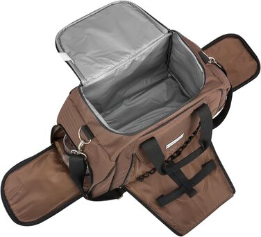 Сумка для пікніка anndora з відділенням-холодильником, коричнева з синіми колами, 29 предметів, 4 особи, 3655 Коричнева з різнокольоровими колами