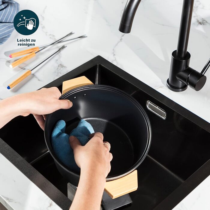 Підходить для 8 осіб, 800 Вт, ємність 1,5 л, легке очищення, 173025 Bamboo Black