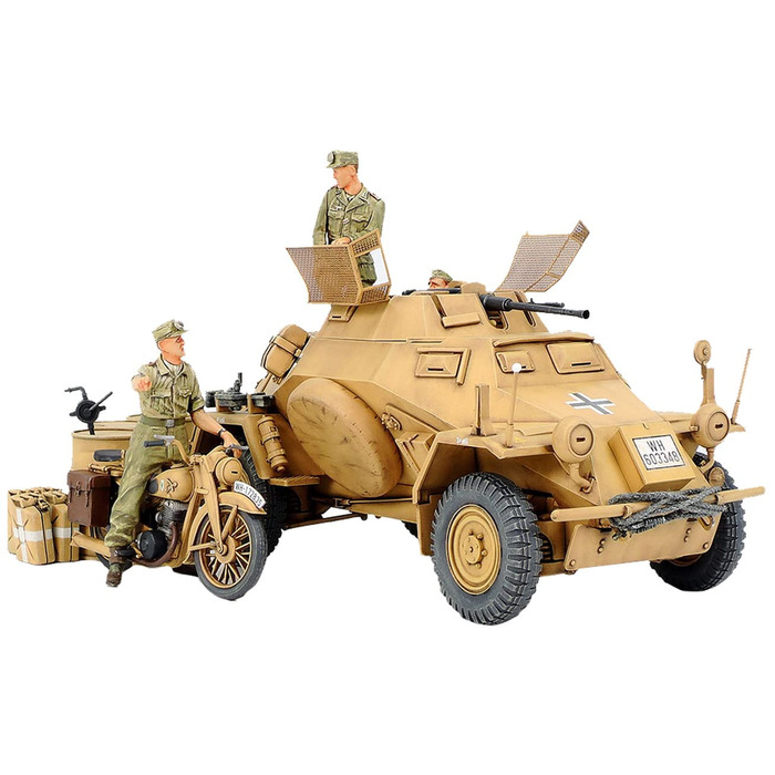 Німецький розвідувальний танк Sd.Kfz.222, Північна Африка (3). Точна копія, пластиковий набір для збирання, моделювання, розбірка, не пофарбований., 300035286 - 1/35