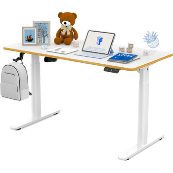 Дитяча парта FLEXISPOT, електрична парта з регулюванням висоти 120 x 60 см, для дітей від 6 років, ергономічна стільниця, вантажоп