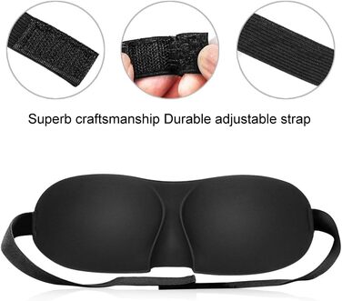 Маска для сну, зручна, регульована, 3D контур, підходить для чоловіків і жінок, 4 шт. и