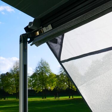 Ваш GEAR Capri Sun Blocker - 6 розмірів - вітропроникні передні та бічні панелі тенту для тентів, забезпечення конфіденційності та захисту від сонця. 3 кедри діаметром 4,3, 6,2 та 7 мм. Ширина передньої панелі від 240 до 480 см. 240 x 200 см - передня пан