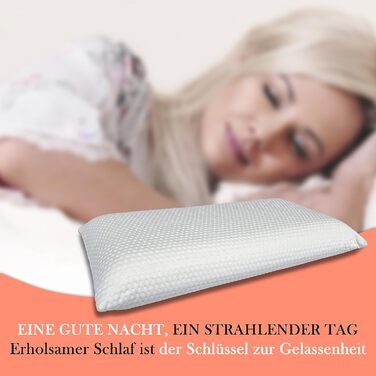 Подушка для шиї 70x35x13 см Ортопедична подушка для шиї з в&39язкопружної піни з ефектом пам&39яті. Подушка з піни з ефектом пам&39яті з чохлом, який можна прати. Гіпоалергенна та стійка до кліщів подушка, висотою 13 см.