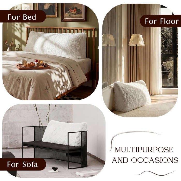 Клиноподібна подушка для спини з м&39якого плюшу Зручна опорна подушка для читання та відпочинку на ліжку, дивані чи кушетці Велика подушка для книги для підтримки спини, біла, 60 см