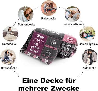 Подарунки для дівчини, плед для обіймів, подарунки для найкращої подруги, подарунок дівчині на день народження, подарунки для жінок, дівчини, сестри, мами на Різдво, день народження, рожевий подарунковий плед для обіймів 200x150 см