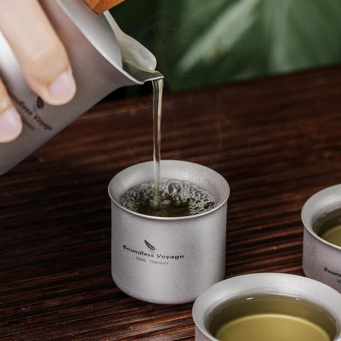 Титанова кружка Boundless Voyage з подвійними стінками, портативна, кемпінгова, легка, дорожня кружка, багаторазова, для кемпінгу, подорожей, пікніка, ti3148d, Ti3148D/EU/88