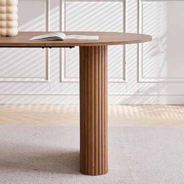 Овальний дерев&39яний обідній стіл, 180 см Сучасний кухонний обідній стіл Великий стіл з МДФ на 6-8 осіб (темно-коричневий)