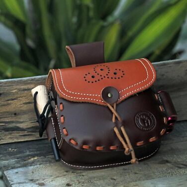 Багатофункціональний шкіряний поясний мішок EDC Організатор сумка пожежний стартер тримач для виживання на відкритому повітрі кемп