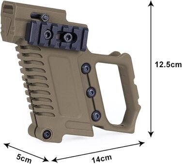 Тактичний комплект Jungle Leopard GB-37-BK – пістолет-карабін для Glock 17/18/19, рейкові бази, зарядний пристрій, кріплення для стрільби