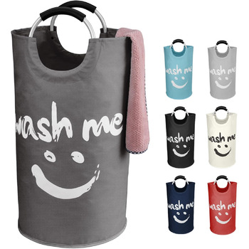 Кошик для білизни з ручками 91L Окремо стоячий кошик для білизни Розбірний, мішок для брудної білизни зі смайликом для брудної біл