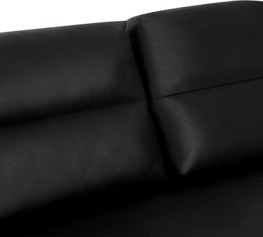 Диван 173 см, Чорні дивани для вітальні, Зручний тканинний диван, 3-місний диван з підлокітниками, 3 подушки та 4 дерев&39яні ніжки, Глибокий диван для відпочинку для домашнього офісу (чорний)