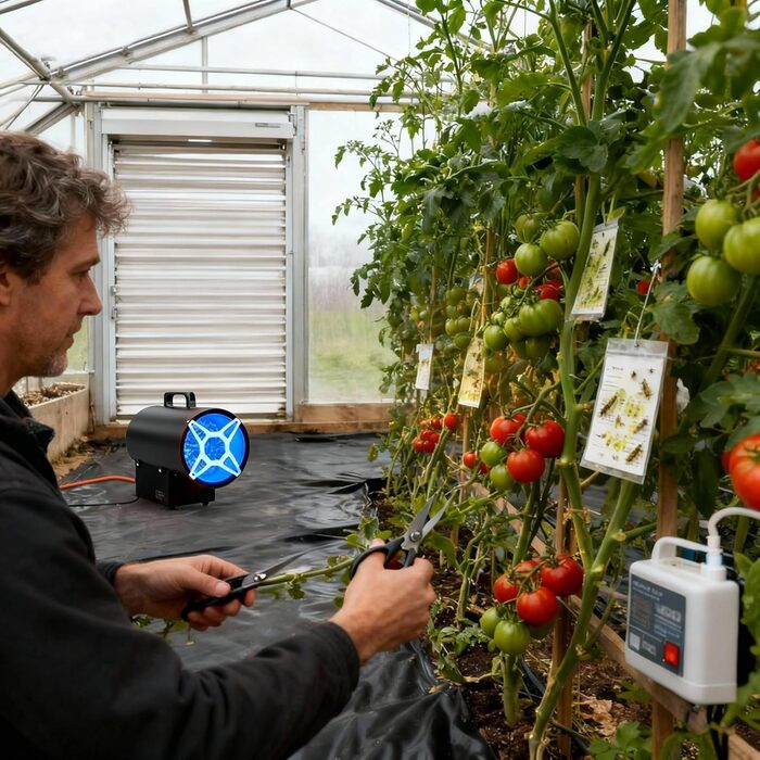 Газовий пропановий обігрівач, 15 кВт, портативний газовий обігрівач з п&39єзорозпалом, професійний повітродув гарячого повітря (клас захисту IPX4) для будівельних майданчиків, майстерень, гаражів та складів