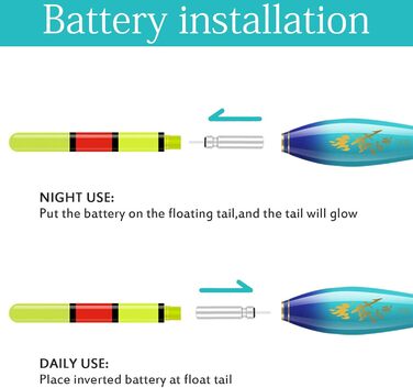 Рибальські поплавці, Набір з 3 світлодіодних рибальських поплавців, Риболовля на поплавці, Рибальські поплавці, Рибальські аксесуари, Риболовля на поплавці з датчиком сили тяжіння, Набір рибальських поплавців, Риболовля на озерах, річках або ставках