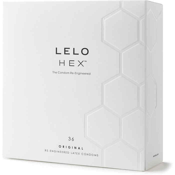 Презервативи LELO HEX для безпечного сексу та контрацепції, новий ультратонкий презерватив дарує додаткове задоволення, злегка змочені презервативи для чоловіків (36 упаковок), надзвичайно тонкі